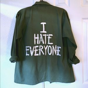 Jac Vanek I Hate Everyone Army Shirt